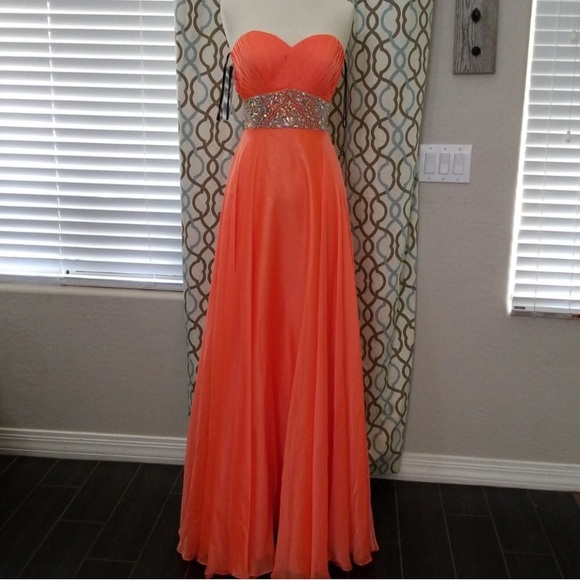 Alyce Paris Dresses & Skirts - Alyce Paris Tangerine Prom Dress - 35590 - Size 2